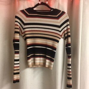 Striped multi colored sweater